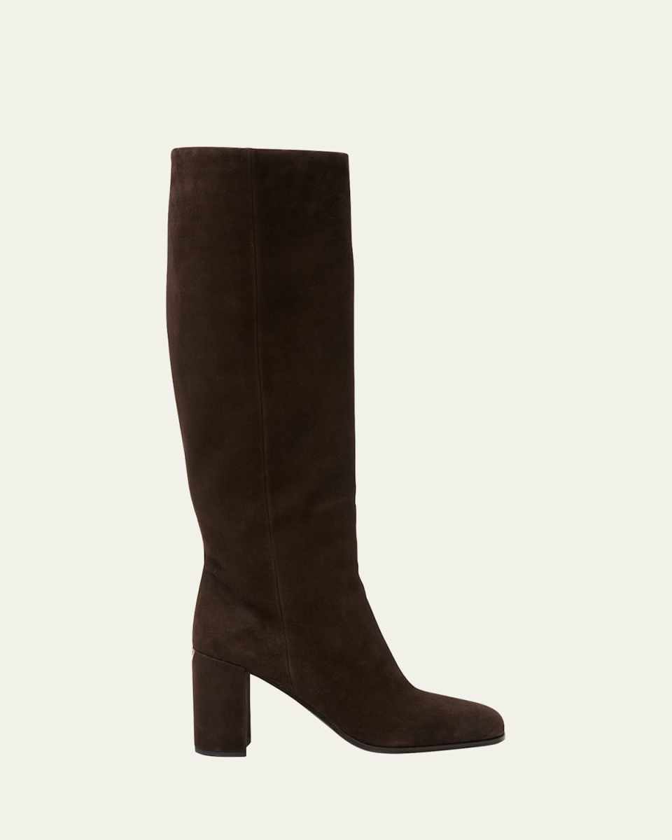 Suede Knee-High Boots